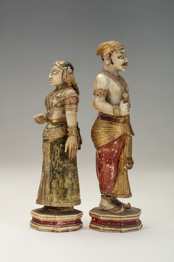 Pair of Indian Ivory Figures | MasterArt
